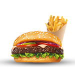 Half Pounder Burger With Chips 