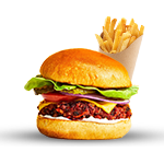 Vegetable Burger With Chips 